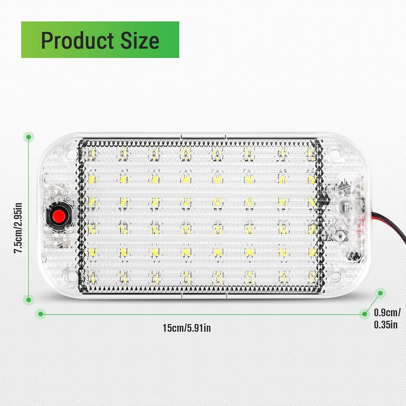 Thlevel LED Dome Light, RV Interior Lighting 12v-85v 800 Lumens Super Bright RV LED Ceiling Dome Light with ON/Off Switch RV Lights Interior for Car/RV/Trailer/Truck/Camper/Boat (4 pcs) - Image 2